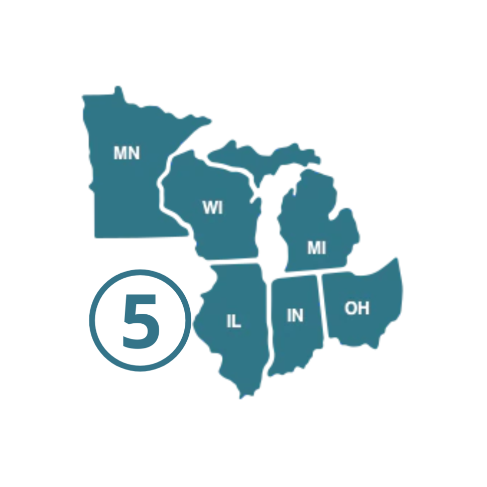HHS Regional Map - Region 5