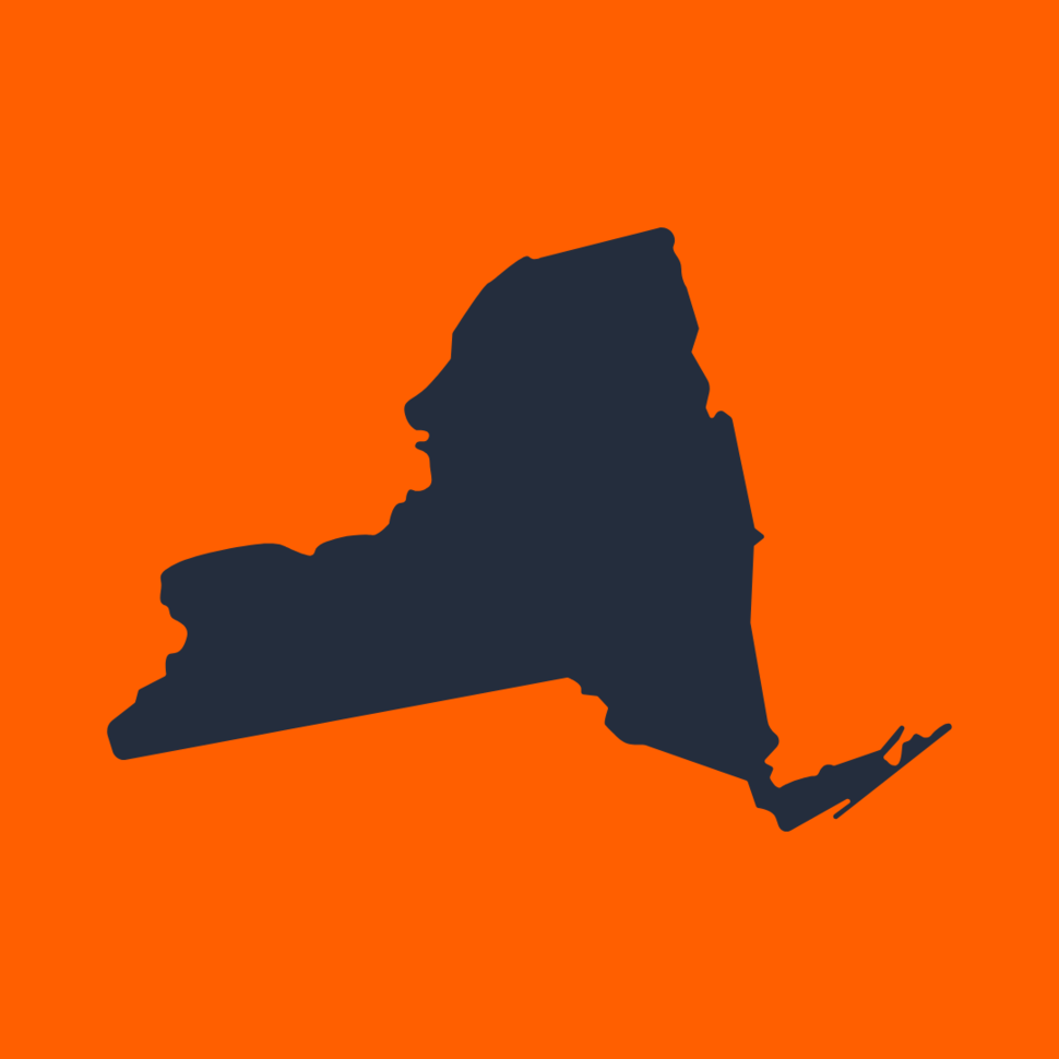 Outline of the state of New York