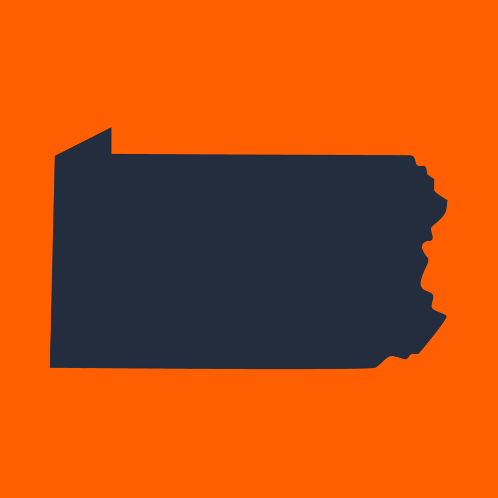 Outline of the state of Pennsylvania