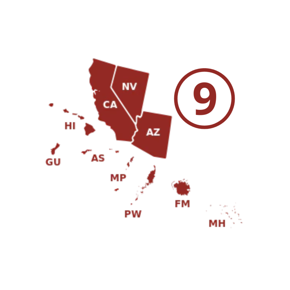 HHS Regional Map - Region 9